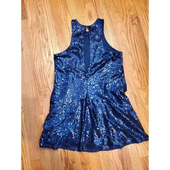 Free People Blue Sequin Dress Small - Picture 6 of 6